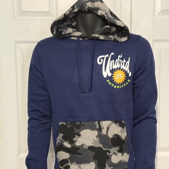 Highly Undrtd ‘High Grade Botanical’ Hoodie sz: Small NWT Blue/Camo - Picture 1 of 5